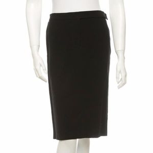 Costume National Black Wool Pencil Skirt XS